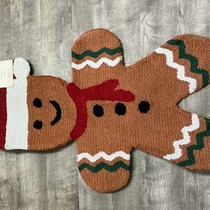Festive Gingerbread Man Holiday Rug